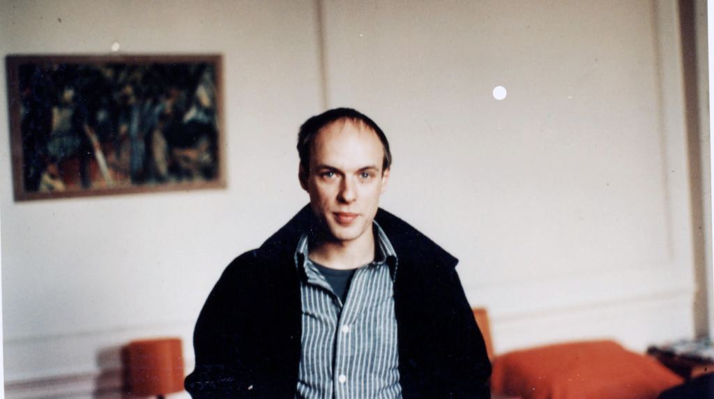 An early picture of Brian Eno at Watford Art College, London